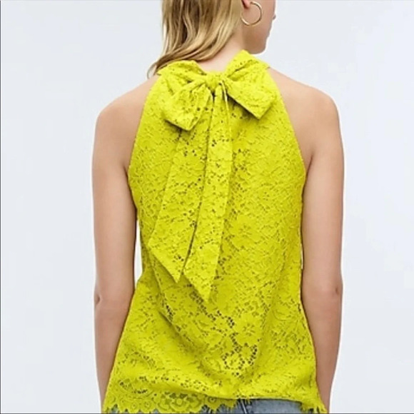 J.Crew Tie Neck Top In Lace AG853 - Picture 2 of 3